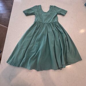Elegant Green Kids Casual Dress